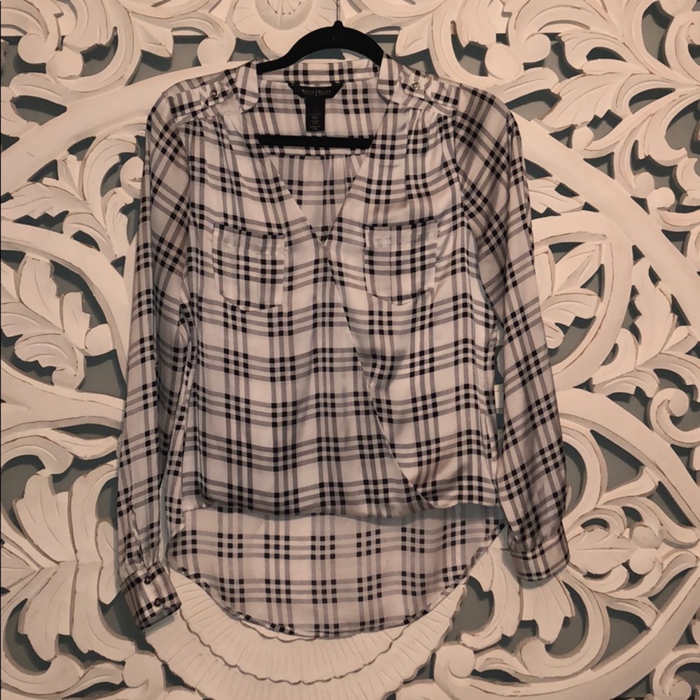 White House Black Market Chic Silk Top